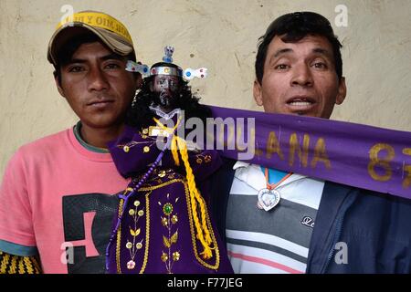 Pilgrims -Señor Cautivo de Ayabaca peregrination in AYABACA . Department of Piura .PERU Stock Photo