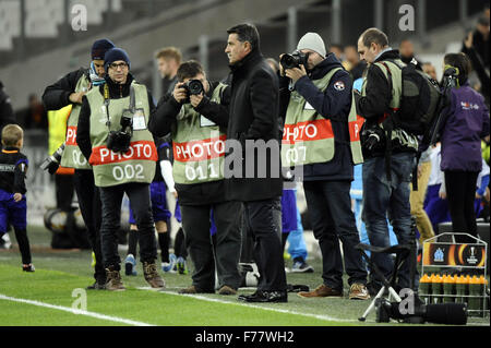 Marseille, France. 26th Nov, 2015. Europea League group stages. Marseille versus Gronigen. Michel (OM) aka Jos&#xe9; Miguel Gonz&#xe1;lez Mart&#xed;n del Campo manager Credit:  Action Plus Sports/Alamy Live News Stock Photo