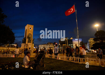 TURKEY Istanbul, Taksim Square with Ataturk Memorial / TUERKEI Istanbul, Taksim Platz Stock Photo