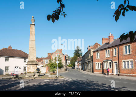 Obelisk at junction of Silver and Church Streets, Warminster, Wiltshire, England, United Kingdom Stock Photo