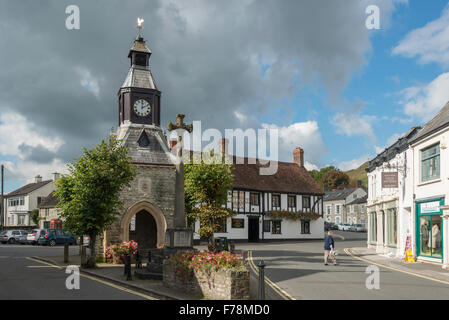 Clock Tower, Market Square, Mere, Wiltshire, England, United Kingdom Stock Photo