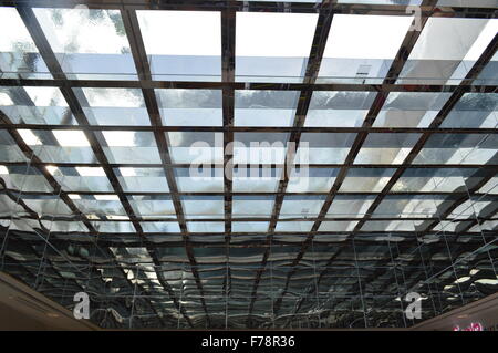 A designer transparent rooftop of a modern building in singapore Stock Photo