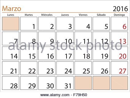 Calendario 2016 March Month In A Year 2016 Calendar In Spanish Marzo Calendario 2016 March Month In A Year 2016 Calendar In Spanish Marzo