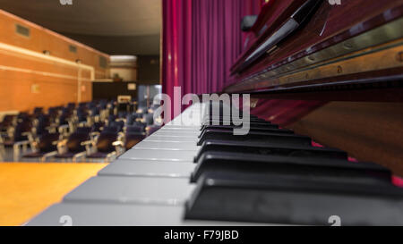 detail of keys on a piano in a theater Stock Photo