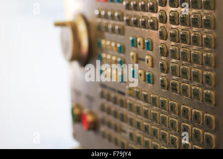 Close up view of CNC machine keypad. Selective focus. Stock Photo