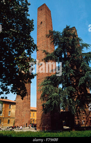 Italy, Lombardy, Pavia, Medieval Towers Stock Photo