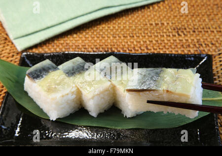 Saba Battera Sushi Stock Photo