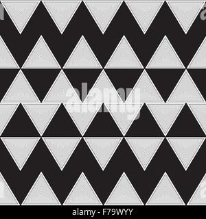 Triangle illusion pattern zigzag background Stock Vector