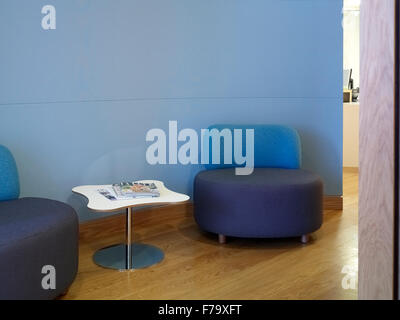 Waiting area in Linklaters office headquarters building, London, England, UK Stock Photo