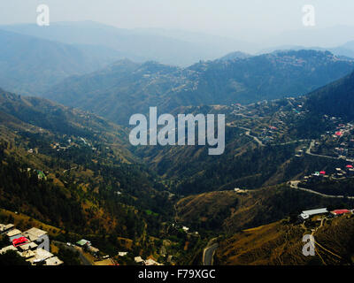 Aerial View of Shimla City From The State of Himalaya, mountains Stock Photo