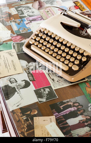 Traditional manual typewriter on a dressing table or desk in the home of designer Erica Pols Photographs and visual reference Stock Photo