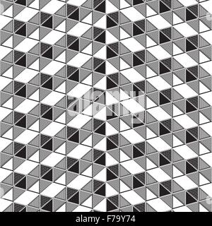 geometric triangle box perspective pattern seamless Stock Vector