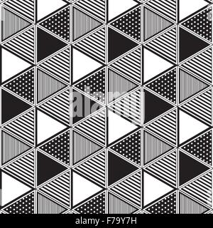Triangle pattern seamless mixed background Stock Vector