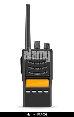 walkie-talkie communication radio vector illustration isolated on white background Stock Vector