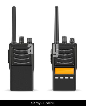 walkie-talkie communication radio vector illustration isolated on white background Stock Vector