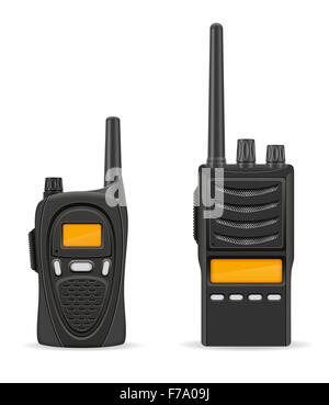 walkie-talkie communication radio vector illustration isolated on white background Stock Vector