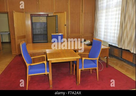 Photocall for the movie 'Erich Mielke - Meister der Angst' about former East German secret police chief Erich Mielke at his actual office.  Featuring: Atmosphere Where: Berlin, Germany When: 27 Oct 2015 Stock Photo