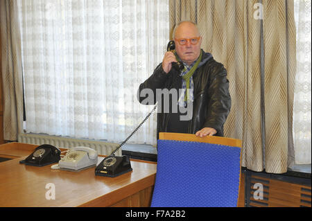 Photocall for the movie 'Erich Mielke - Meister der Angst' about former East German secret police chief Erich Mielke at his actual office.  Featuring: Kaspar Eichel Where: Berlin, Germany When: 27 Oct 2015 Stock Photo