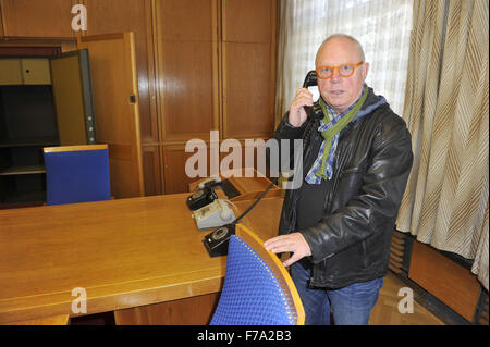 Photocall for the movie 'Erich Mielke - Meister der Angst' about former East German secret police chief Erich Mielke at his actual office.  Featuring: Kaspar Eichel Where: Berlin, Germany When: 27 Oct 2015 Stock Photo