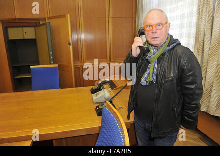 Photocall for the movie 'Erich Mielke - Meister der Angst' about former East German secret police chief Erich Mielke at his actual office.  Featuring: Kaspar Eichel Where: Berlin, Germany When: 27 Oct 2015 Stock Photo