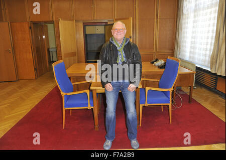 Photocall for the movie 'Erich Mielke - Meister der Angst' about former East German secret police chief Erich Mielke at his actual office.  Featuring: Kaspar Eichel Where: Berlin, Germany When: 27 Oct 2015 Stock Photo