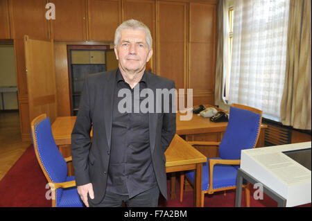 Photocall for the movie 'Erich Mielke - Meister der Angst' about former East German secret police chief Erich Mielke at his actual office.  Featuring: Roland Jahn Where: Berlin, Germany When: 27 Oct 2015 Stock Photo