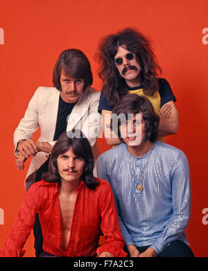 THE MOVE UK pop group in 1969. Clockwise from top left: Carl Wayne, Roy Wood, Bev Bevan, Rick Price Stock Photo