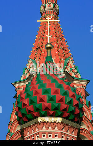 Dome of the Saint Basil's Cathedral at the Red Square in Moscow, Russia Stock Photo