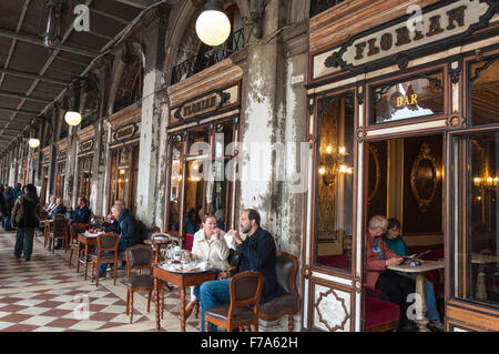 Florian Cafe bar on St Marks Square in Venice, Italy Stock Photo