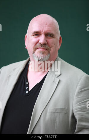 A portrait of Gerard Woodward in Charlotte Square Gardens during The Edinburgh Book Festival 2011. Stock Photo