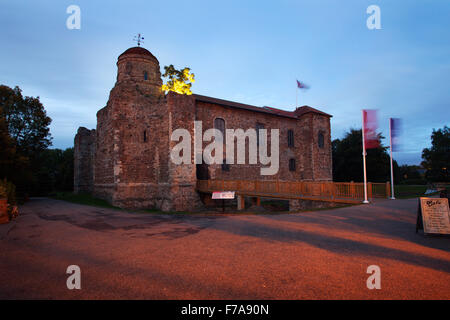 Colchester Castle at Dusk Castle Park Colchester Essex England Stock Photo