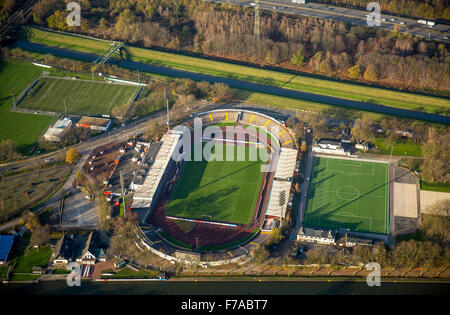 RWO Stadium, Niederrheinstadion Oberhausen between Emscher and Rhine-Herne Canal, Oberhausen, Stock Photo