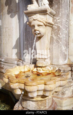 Detail of the elephant fountain, Piazza Duomo, Catania old town, Sicily, Italy Stock Photo