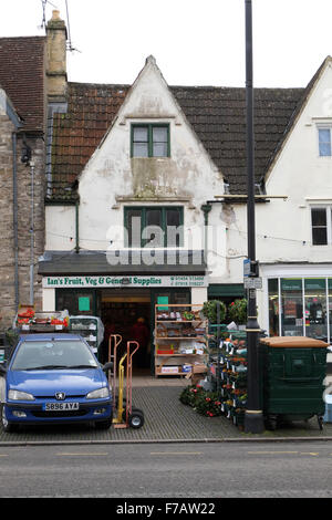 Traditional small town fruit and veg shop in Chipping Sodbury. December 2014 Stock Photo