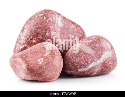 Red stone isolated on a white background. Clipping path Stock Photo