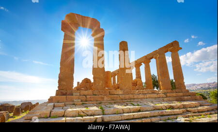 Agrigento - Temple of Hera in Valley of Temples (Valle dei Templi), Agrigento, Sicily, Italy UNESCO Stock Photo