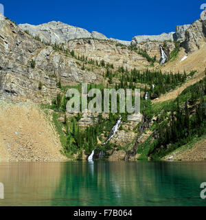 lower rumble creek lake below holland peak in the swan range near condon, montana Stock Photo