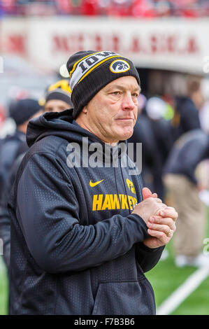 Lincoln, NE. USA. 27th Nov, 2015. Nebraska Cornhuskers head coach Mike ...