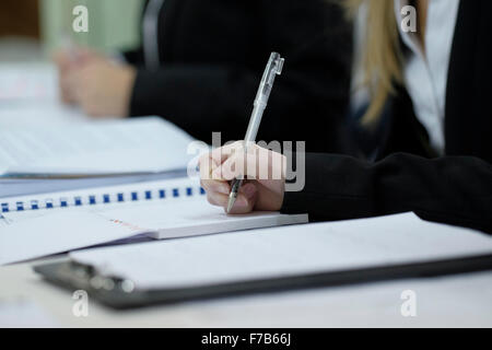A lawyer writing notes in Israel Stock Photo