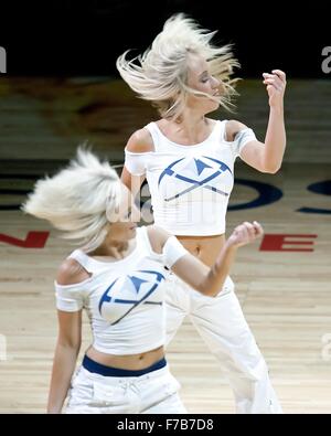 Denver, Colorado, USA. 27th Nov, 2015. The Denver Nuggets Dancers entertain the packed house during the 2nd. Half at the Pepsi Center Friday night. Spurs beat the Nuggets 91-80. Credit:  Hector Acevedo/ZUMA Wire/Alamy Live News Stock Photo