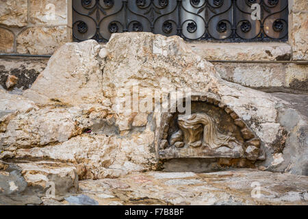 At the Church of the Pater Noster near the Garden of Gethsemane on the Mount of Olives in Jerusalem, Israel, Middle East. Stock Photo