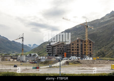 Andermatt, Urseren valley, Uri, Switzerland Stock Photo