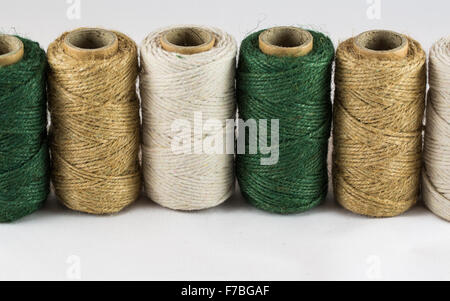 Jute Twine on a white background Stock Photo