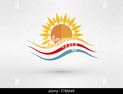 Sun Energy Logo Template Stock Vector