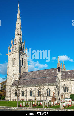 Bodelwyddan Church and War Graves in North Wales Stock Photo