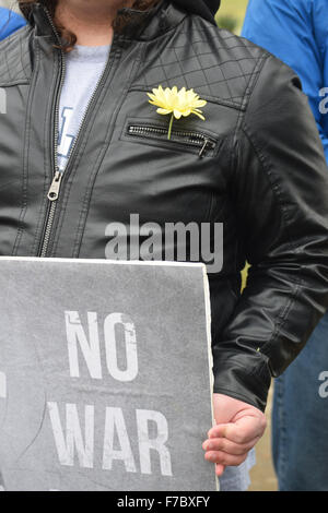 Irving, Texas, USA. 28th Nov, 2015. A sign held up at a unity protest ...