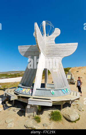 Border of the Polar Artic Circle, Saltfjellet, Norway Stock Photo