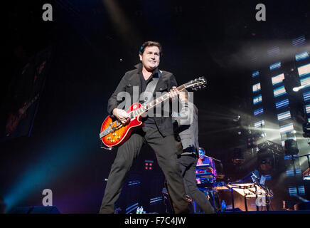 Glasgow, Scotland, UK. 28th Nov, 2015. Charlie Burchill and Jim Kerr of Simple Minds perform at The SEE Hydro on November 28, 2015 in Glasgow,Scotland Credit:  Sam Kovak/Alamy Live News Stock Photo