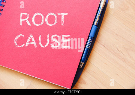 Roor cause text concept write on notebook with pen Stock Photo