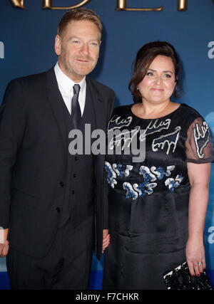 Mar 19, 2015 - London, England, UK - Director Kenneth Branagh and wife Lindsay Brunnock attending Cinderella UK Premiere, Odeon, Stock Photo